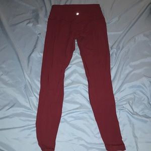 Lululemon Maroon Align High-Waisted Leggings